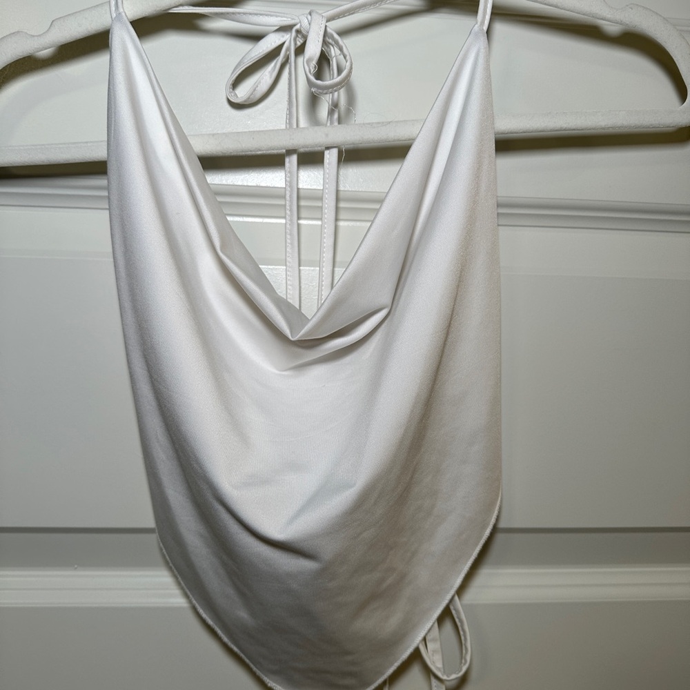 White Halter Top